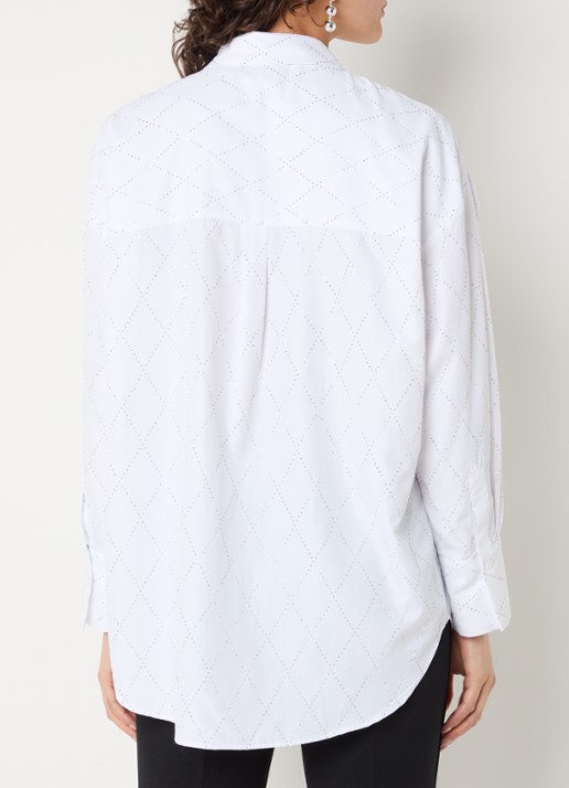 Joseph Ribkoff Blouse met strass - achterkant 2 wit