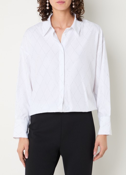 Joseph Ribkoff Blouse met strass - detail wit