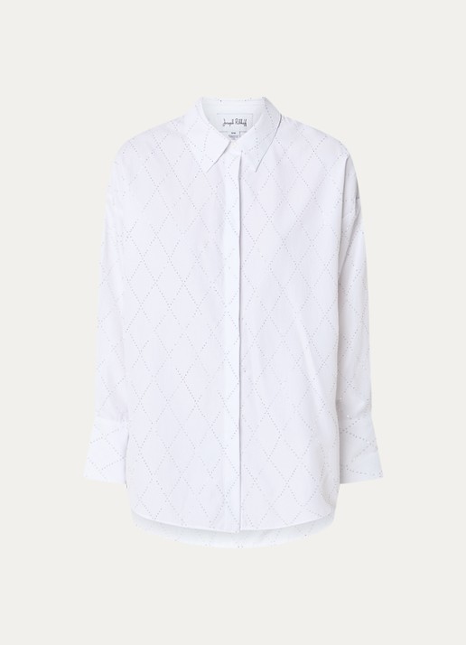 Joseph Ribkoff Blouse met strass - voorkant 3 wit