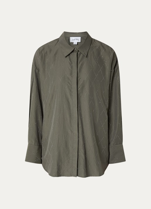 Joseph Ribkoff Blouse met strass - voorkant 3 bronsgroen