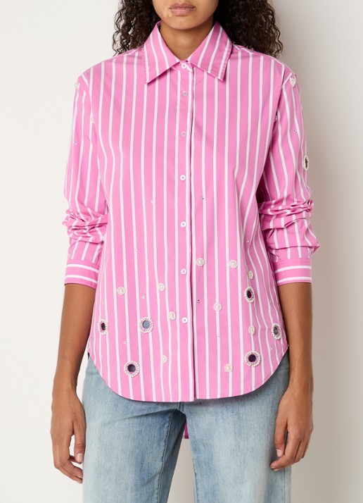 Joseph Ribkoff Blouse met streepprint en strass