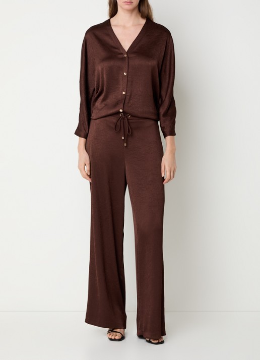 Joseph Ribkoff Blouse met structuur - voorkant 2 kastanjebruin