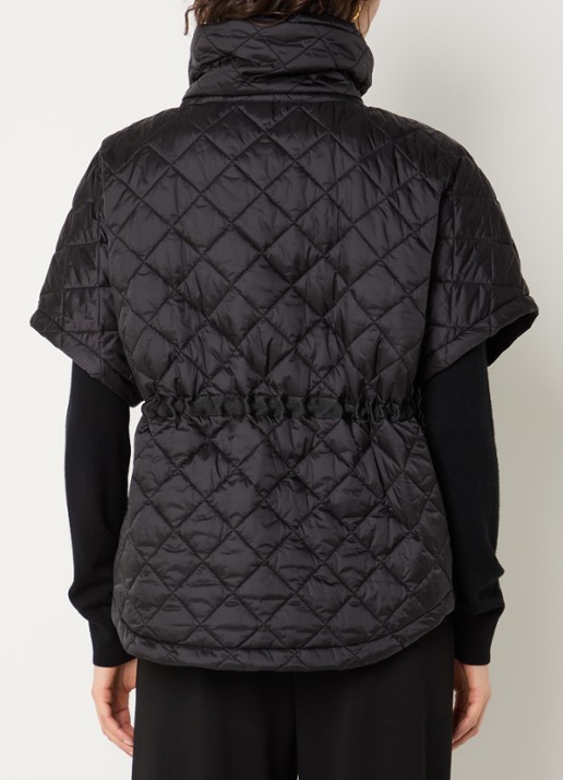 Joseph Ribkoff Bodywarmer met trekkoord en steekzakken - achterkant zwart