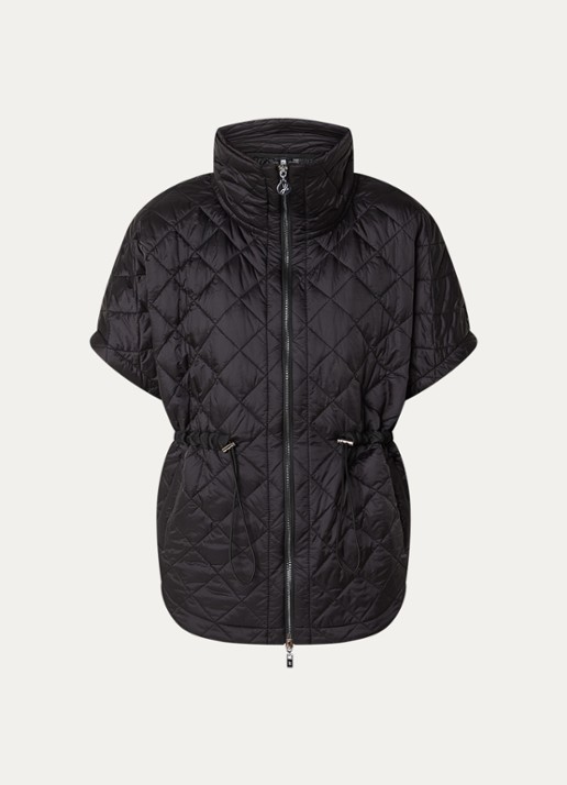 Joseph Ribkoff Bodywarmer met trekkoord en steekzakken - voorkant 2 zwart