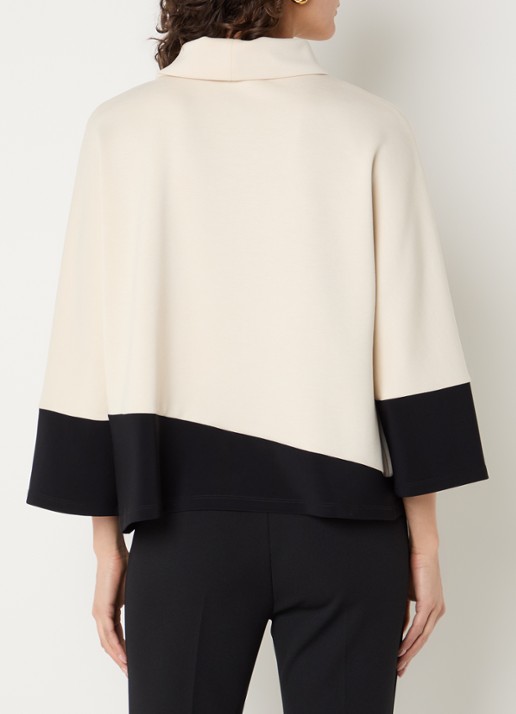 Joseph Ribkoff Coltrui met colour blocking - achterkant ivoor