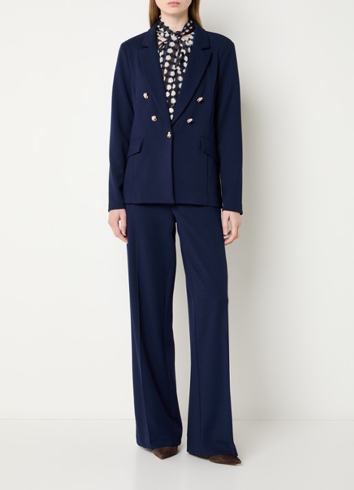Joseph Ribkoff Double breasted blazer met sierknopen - voorkant 3 donkerblauw