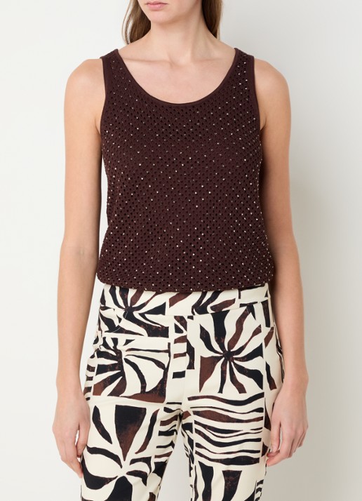 Joseph Ribkoff Fijngebreide tanktop met strass