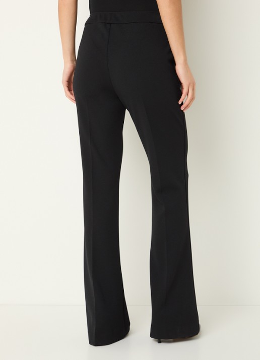 Joseph Ribkoff High waist flared fit broek met stretch - achterkant 4 zwart