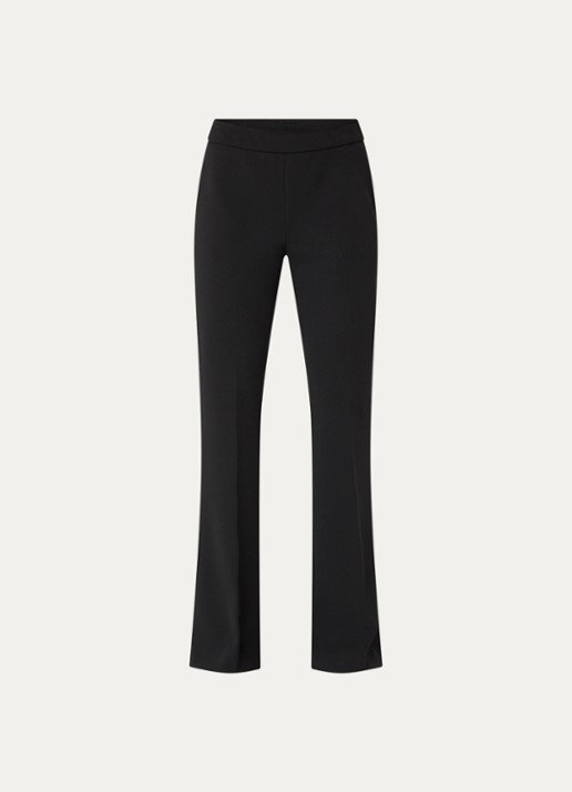 Joseph Ribkoff High waist flared fit broek met stretch - voorkant 2 zwart