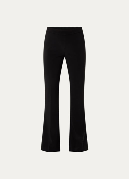 Joseph Ribkoff High waist flared fit pantalon met persplooi - voorkant 2 zwart