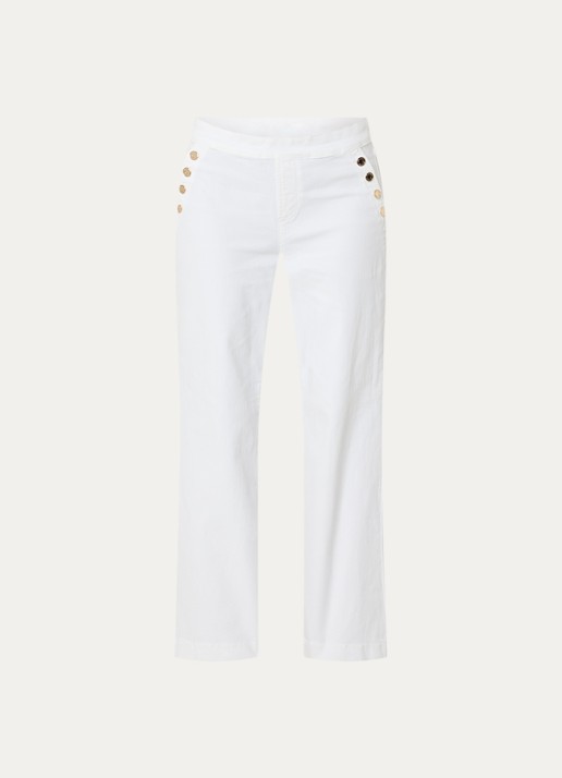 Joseph Ribkoff High waist flared jeans met gekleurde wassing - voorkant 2 wit