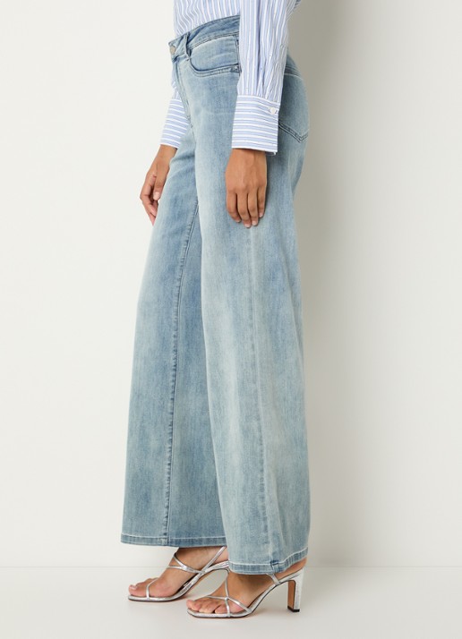 Joseph Ribkoff High waist loose fit jeans met lichte wassing - detail 4 indigo