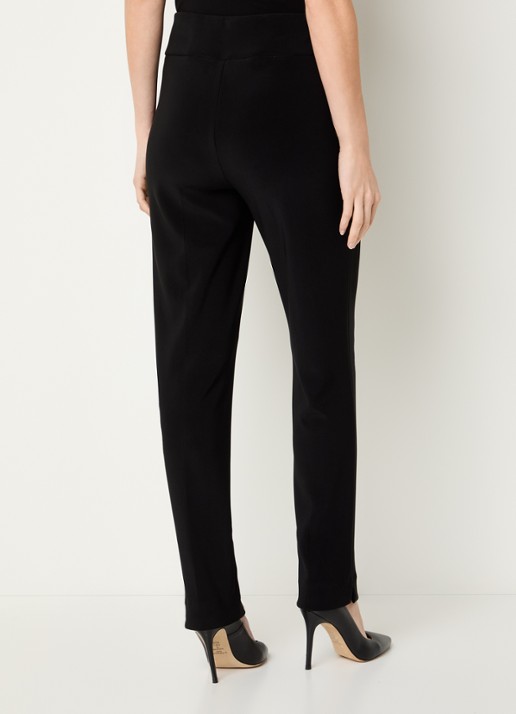 Joseph Ribkoff High waist tapered fit pantalon met persplooi - achterkant zwart
