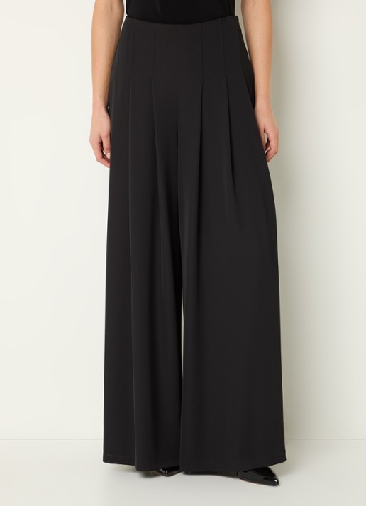 Joseph Ribkoff High waist wide fit palazzo broek met plooidetail