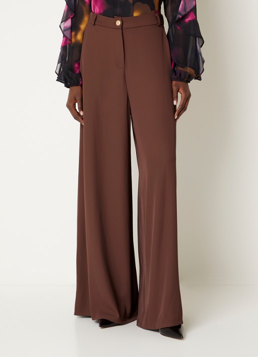 Joseph Ribkoff High waist wide fit pantalon met steekzakken