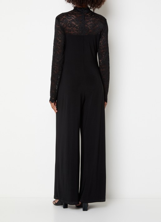 Joseph Ribkoff Jumpsuit met details van kant - achterkant 2 zwart