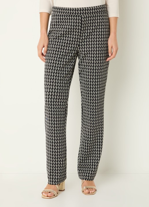 Joseph Ribkoff Low waist tapered fit broek met print