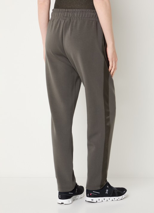 Joseph Ribkoff Mid waist slim fit joggingbroek met steekzakken - achterkant 4 olijfgroen