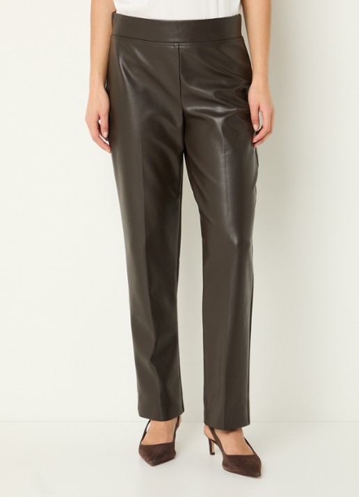 Joseph Ribkoff Mid waist straight fit broek van imitatieleer