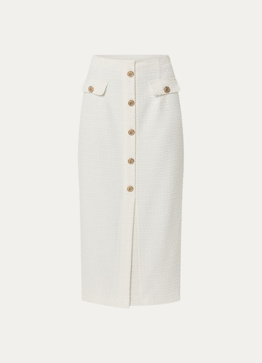 Joseph Ribkoff Midi rok met sierknopen