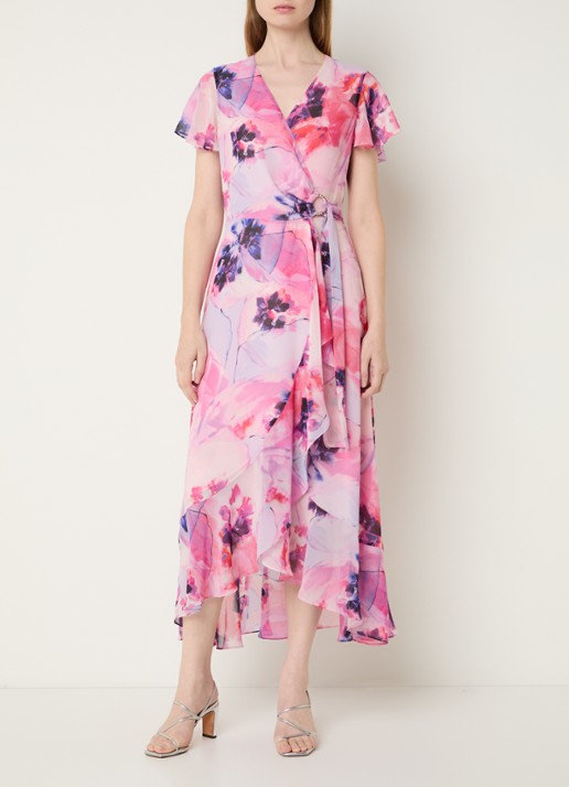 Joseph Ribkoff Midi tuniekjurk met print - detail roze