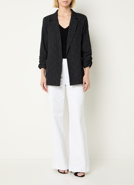 Joseph Ribkoff Oversized blazer met structuur - voorkant 2 zwart