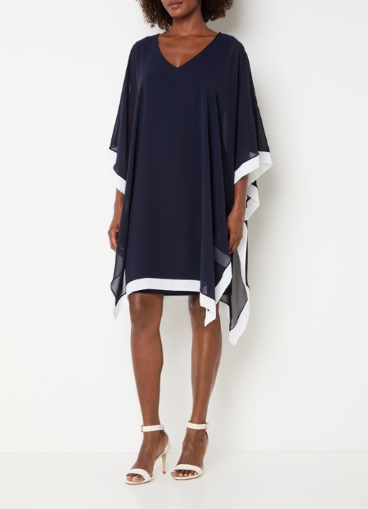 Joseph Ribkoff Semi-transparante mini jurk met V-hals