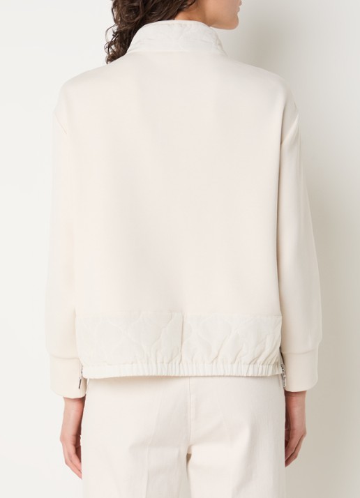 Joseph Ribkoff Sweater met steekzakken en opstaande kraag - achterkant 4 ivoor