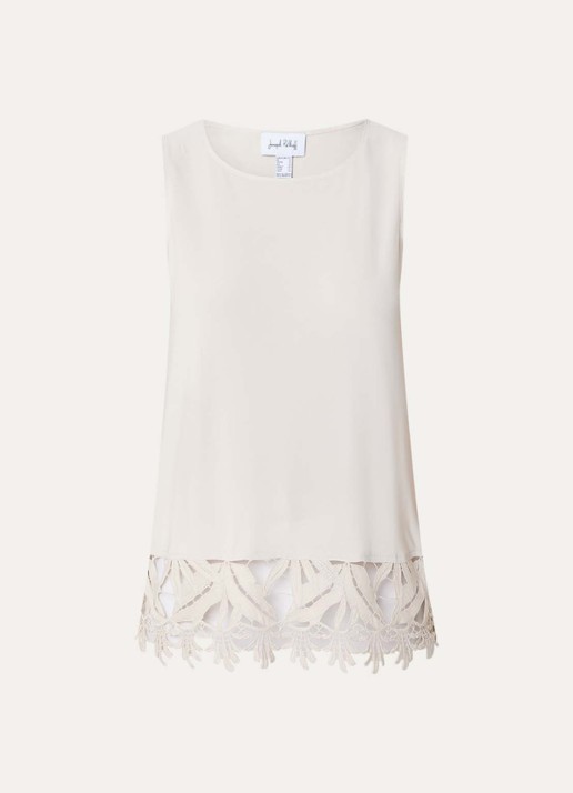 Joseph Ribkoff Tanktop met details van kant - voorkant beige