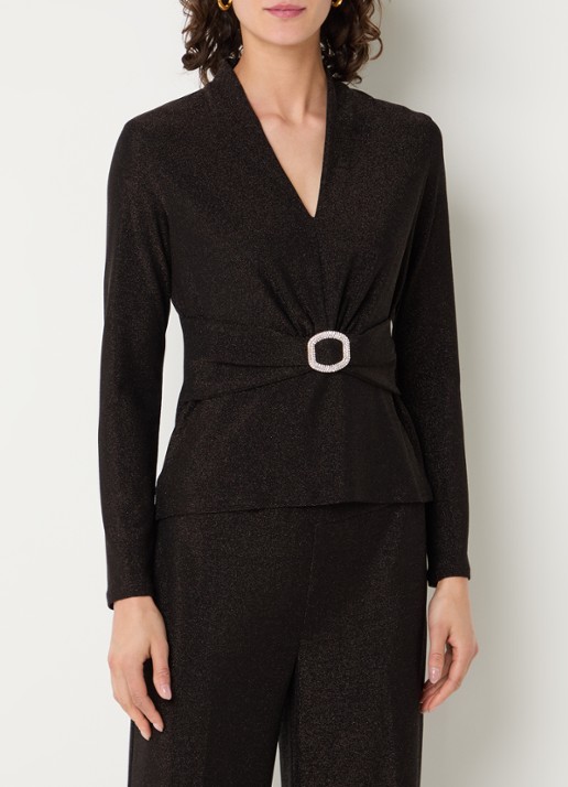 Joseph Ribkoff Top met lurex en V-hals