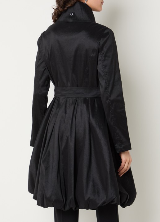 Joseph Ribkoff Trenchcoat met strikceintuur en steekzakken - achterkant 3 zwart