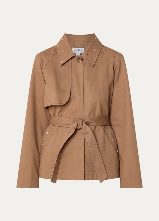 Joseph Ribkoff Trenchcoat met strikceintuur en studs