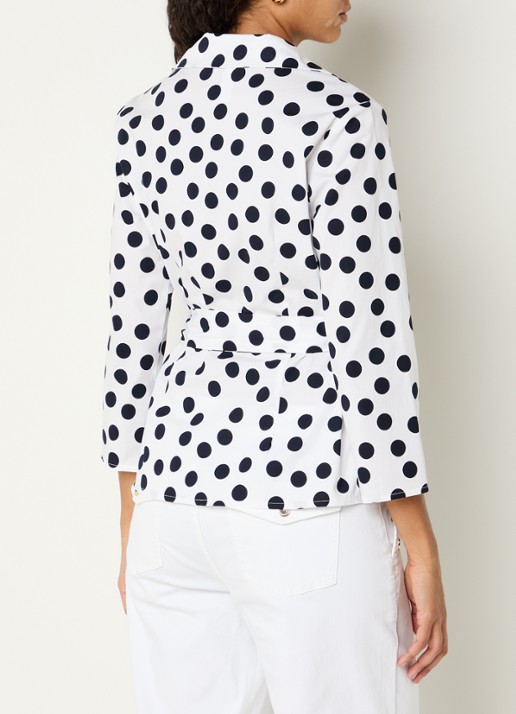 Joseph Ribkoff Tuniek met stippenprint - achterkant wit