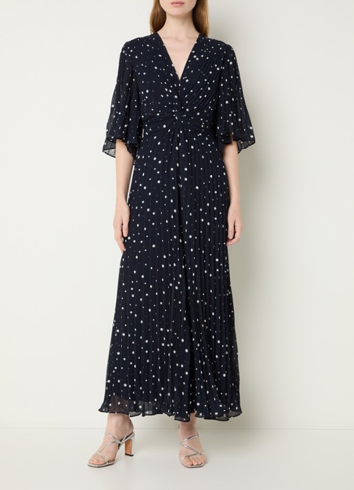 Joseph Ribkoff Wide fit jumpsuit met stippenprint