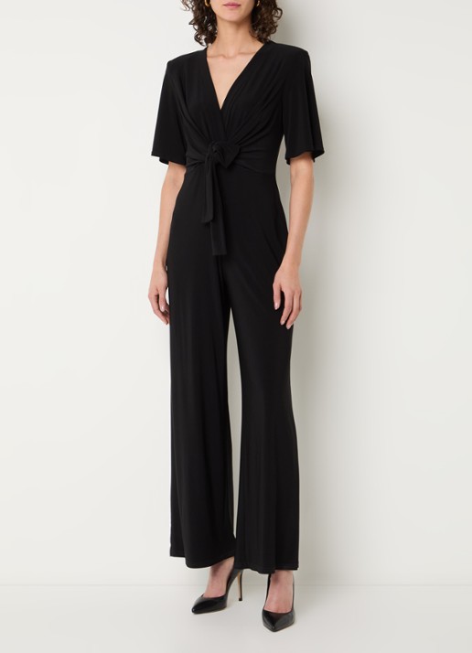 Joseph Ribkoff Wide fit jumpsuit met strikdetail