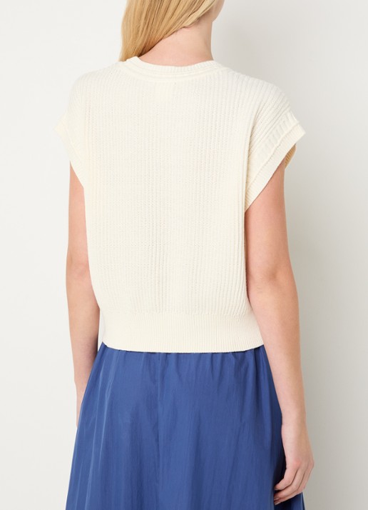 Josephine & Co Bailee grofgebreide spencer met stretch - achterkant 3 grijs