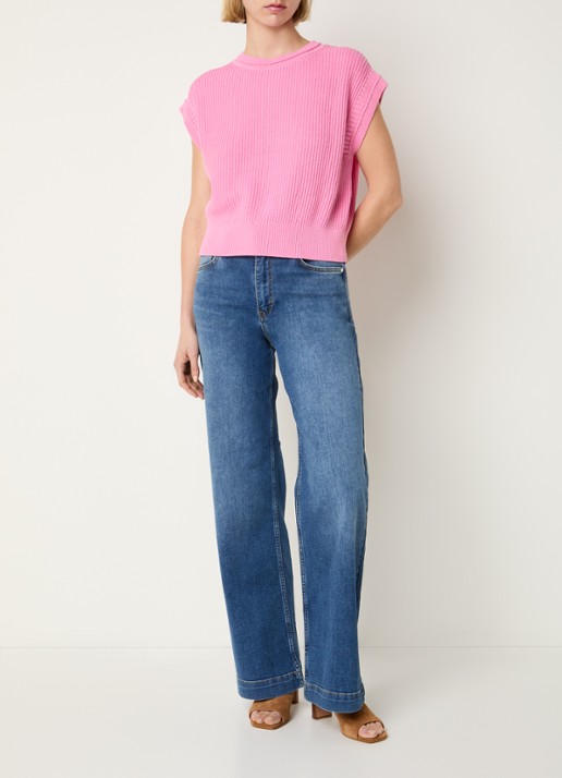 Josephine & Co Bailee grofgebreide spencer met stretch - voorkant 3 roze