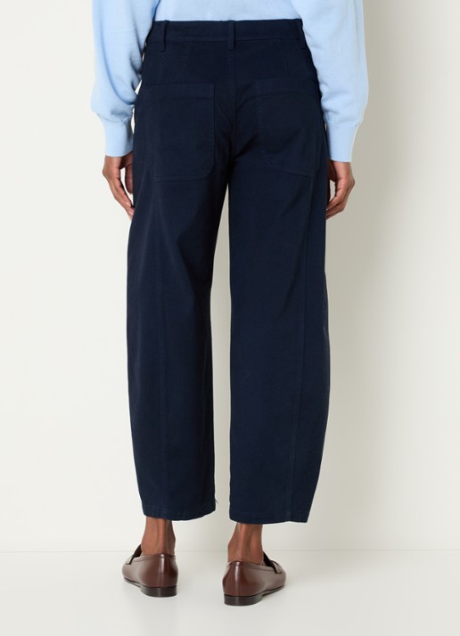 Josephine & Co Basile high waist balloon fit broek met steekzakken - achterkant donkerblauw