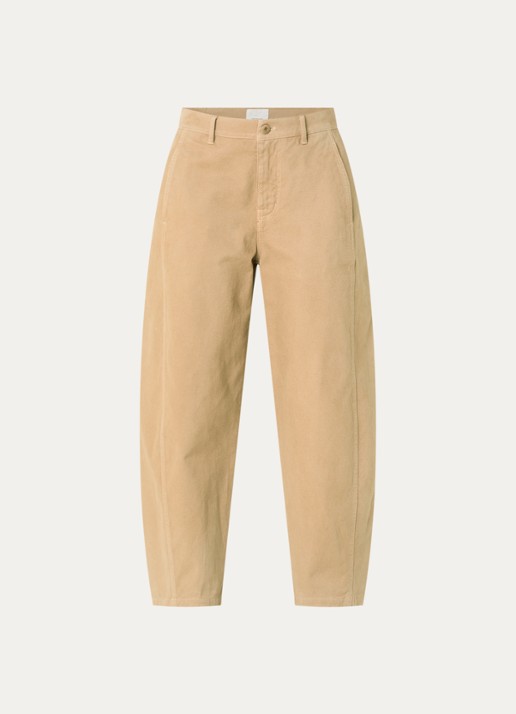 Josephine & Co Basile high waist balloon fit broek met steekzakken - voorkant camel