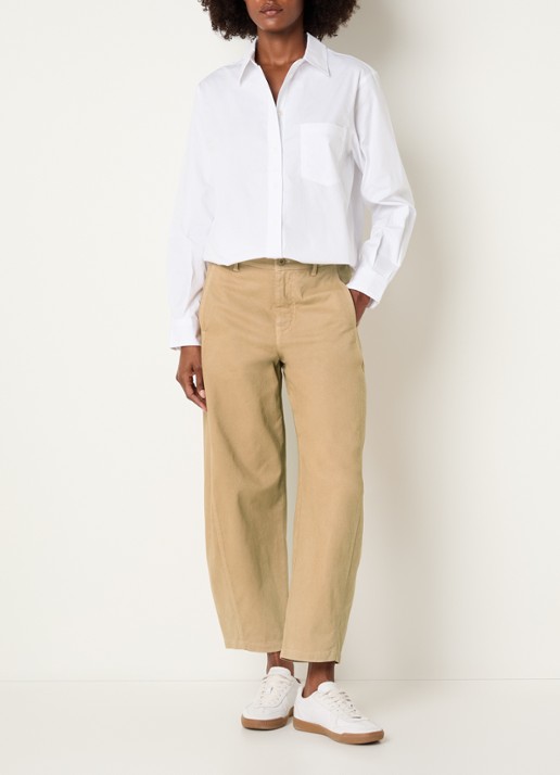 Josephine & Co Basile high waist balloon fit broek met steekzakken - voorkant 2 camel