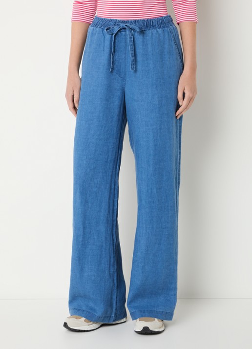 Josephine & Co Basma high waist straight fit broek met trekkoord en steekzakken