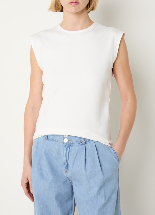 Josephine & Co Bastiaan top met ronde hals - detail 2 wit