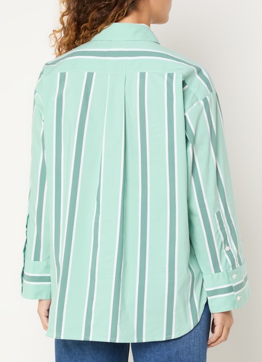 Josephine & Co Bastian blouse met streepprint - achterkant mint