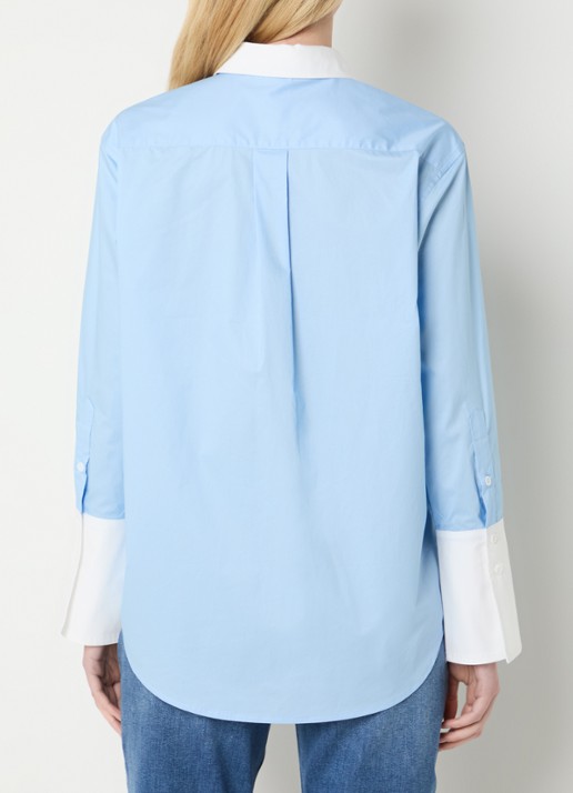 Josephine & Co Bax blouse met kraag - achterkant 3 lichtblauw