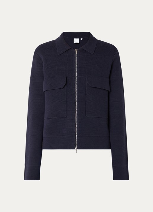 Josephine & Co Bayley grofgebreid jack met klepzakken - voorkant 2 donkerblauw