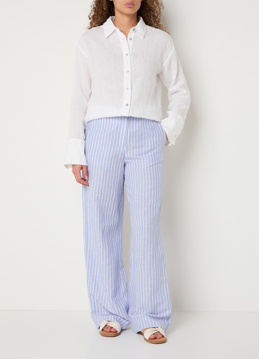 Josephine & Co Bazil blouse van linnen - voorkant 2 wit