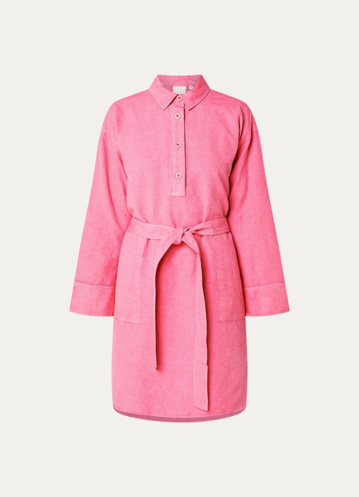 Josephine & Co Bella mini tuniekjurk met strikceintuur - voorkant roze