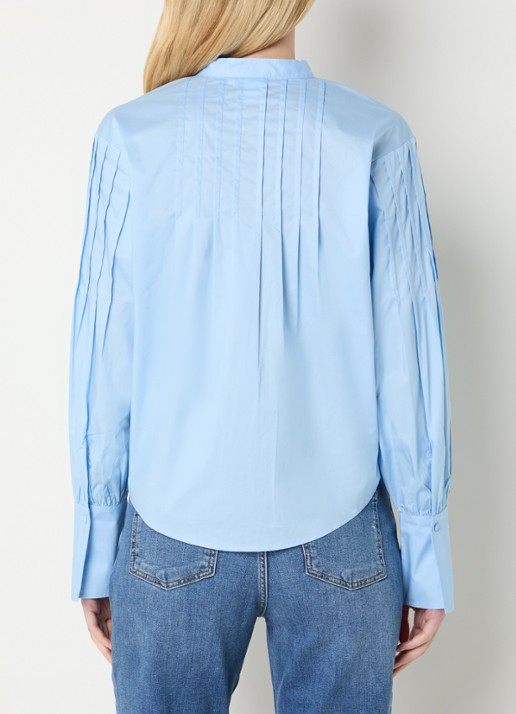 Josephine & Co Bellamy blouse met structuur - achterkant 4 lichtblauw