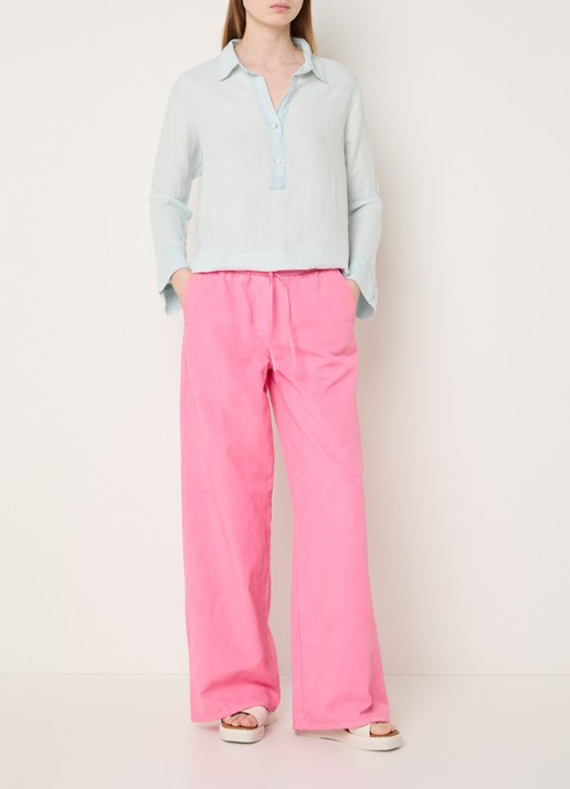 Josephine & Co Belou tuniek van chambray - voorkant 3 lichtblauw