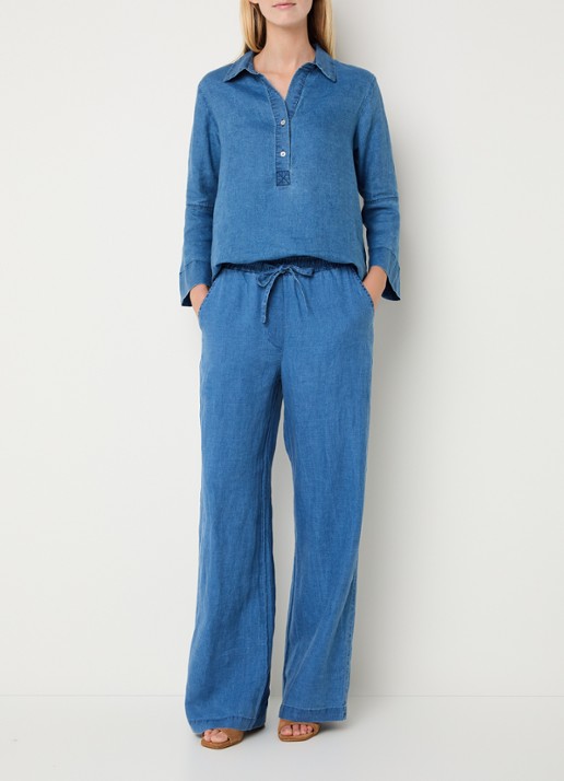 Josephine & Co Belou tuniek van chambray - voorkant 3 indigo